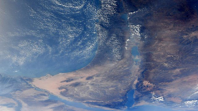 כך נראית ישראל מתחנת החלל הבינלאומית