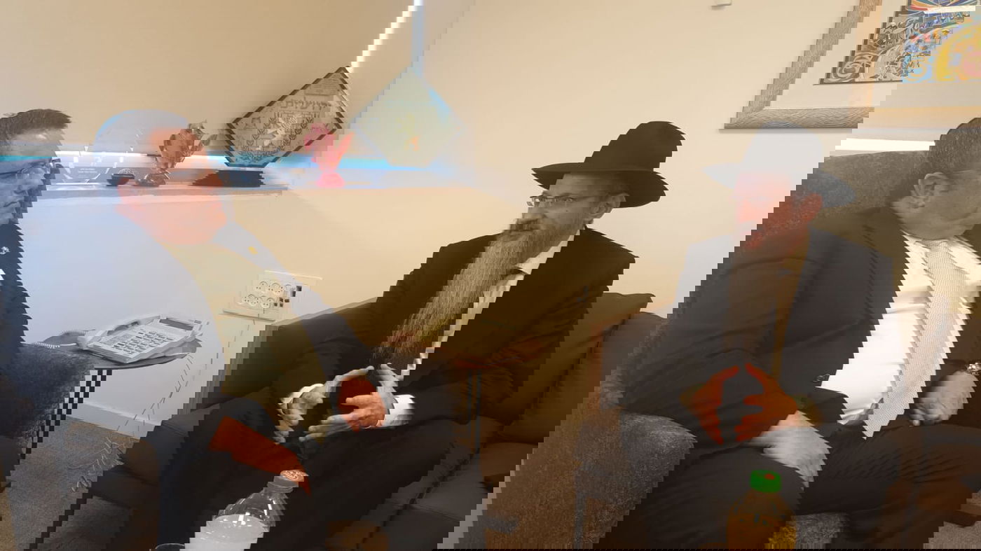 רבה של רוסיה הגר"ב לאזאר נועד עם ראש עיריית ירושלים משה ליאון