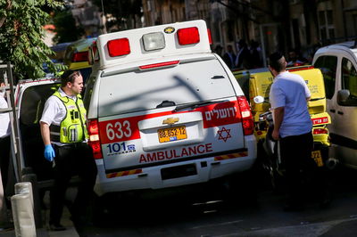 כוחות ההצלה מחוץ לפעוטון, בשבוע שעבר