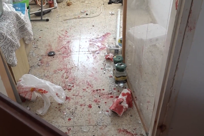 הנפילה הישירה באשקלון: תיעוד מתוך הבית