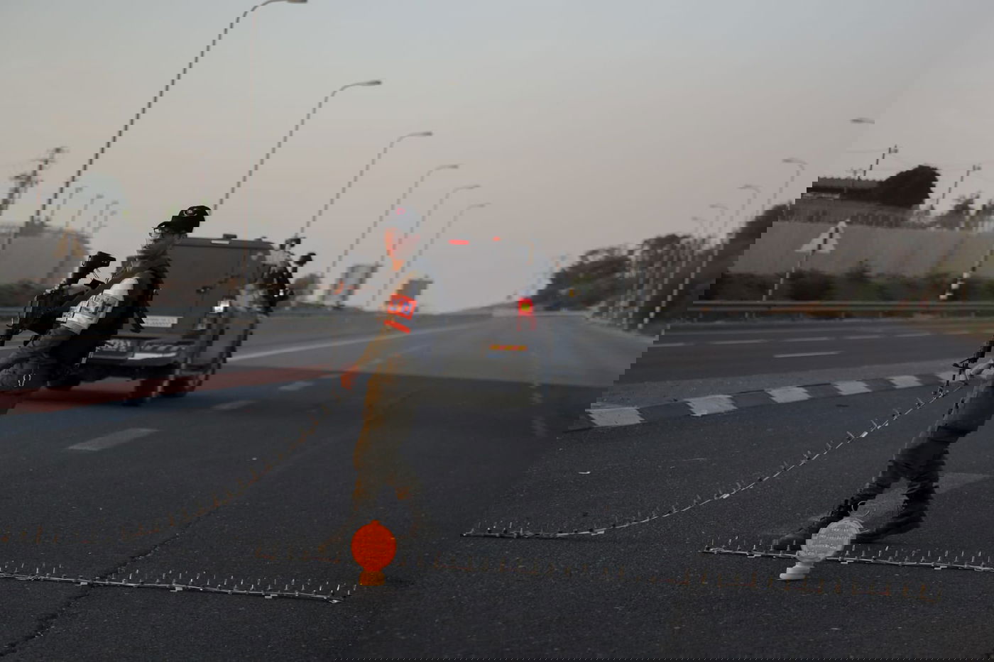 זירת מציאת שרידי רקטה