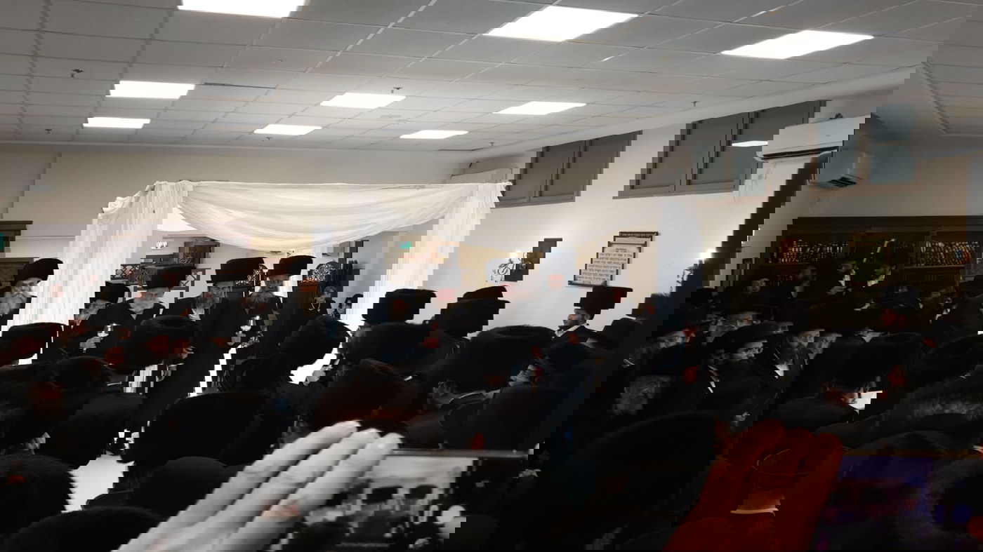 בחתונת הגר"ד: האדמו"ר מגור והגר"ש אלתר יחדיו