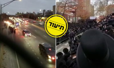 אלפים ליוו את האדמו"ר מסאטמר - בדרכו לישראל