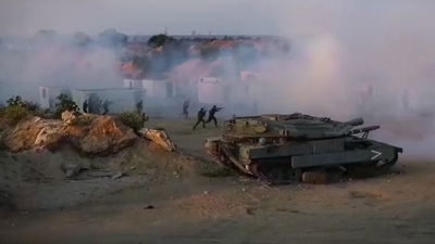 צפו: כך לוחמי 'א-נוח'בה' מתאמנים בעזה