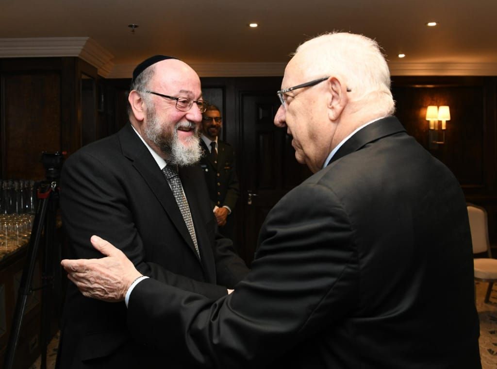 נשיא המדינה רובי ריבלין, ביקר את רבה של בריטניה, הרב אפרים מרוויס