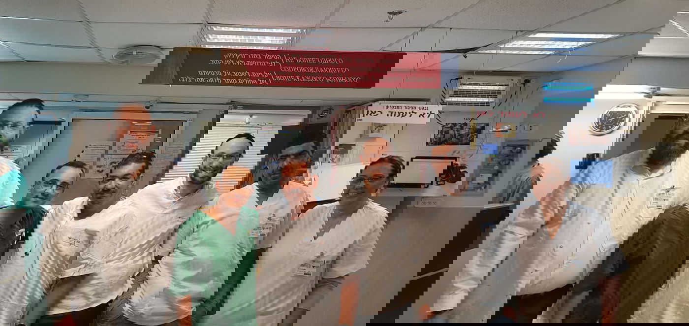 צוות איחוד הצלה בחפיפה מול צוות המיון