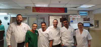 צוות איחוד הצלה בחפיפה מול צוות המיון