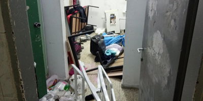 ממראות ההרס בישיבה הספרדית