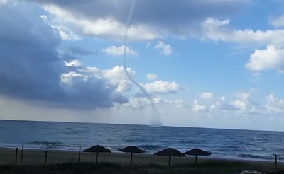 צפו: "דמוי טורנדו" מול חוף פלמחים