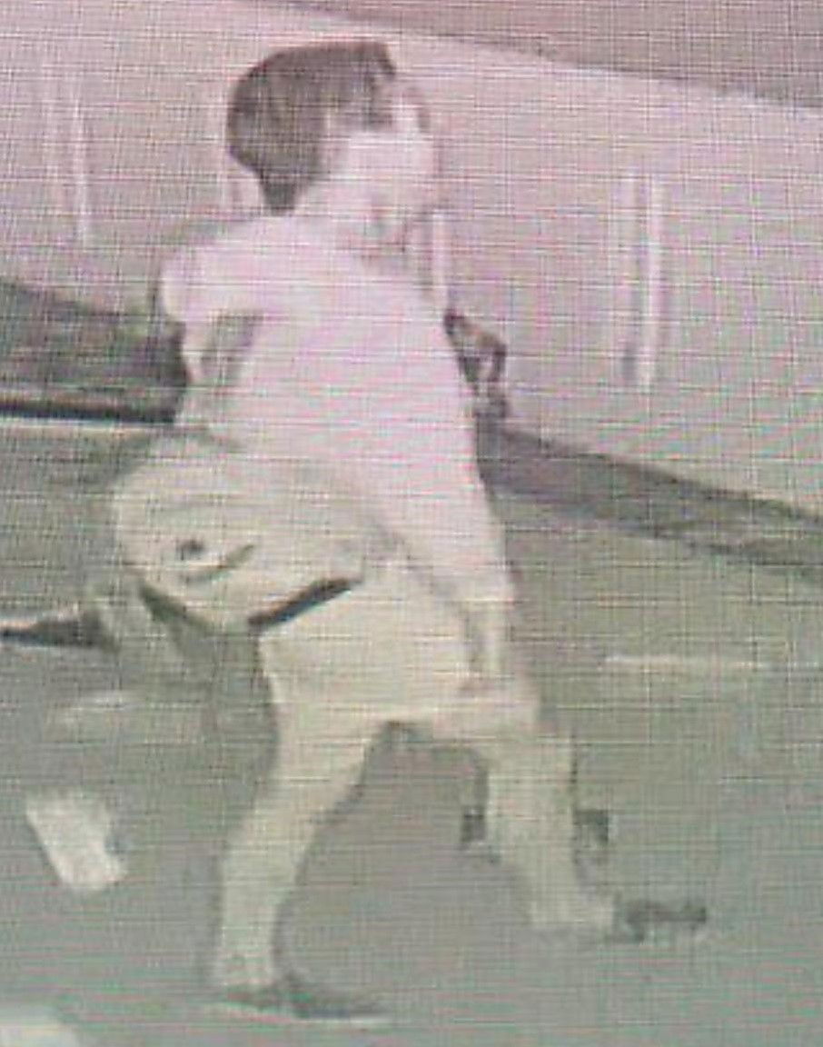 החשוד במעשה כפי שתועד במצלמות האבטחה