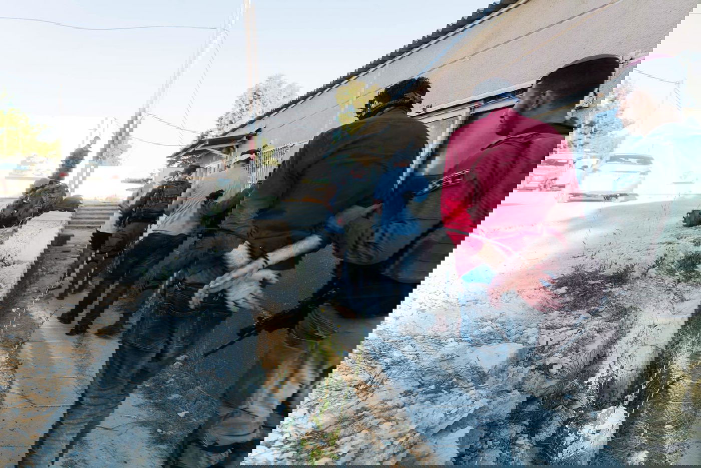 המחבלים בעת מעצרם.