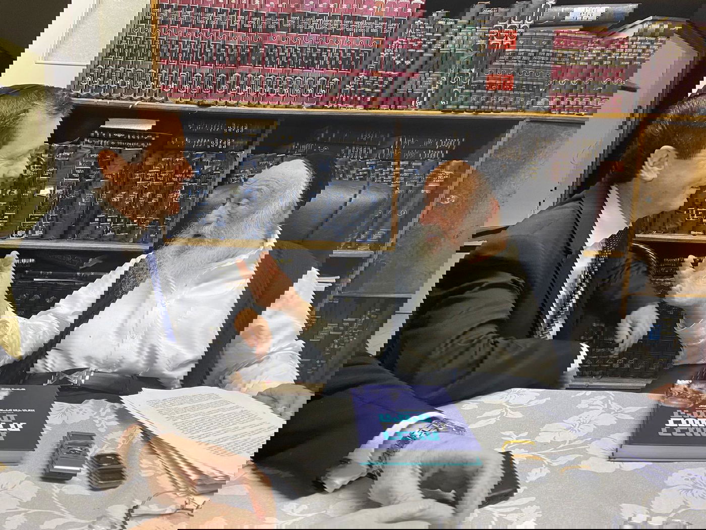 יו"ר הסוכנות היהודית יצחק הרצוג ביקר אצל הגרב"ד פוברסקי