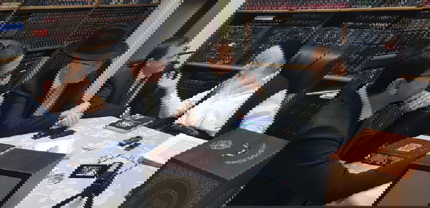 יו"ר הסוכנות היהודית יצחק הרצוג ביקר אצל הגרב"ד פוברסקי