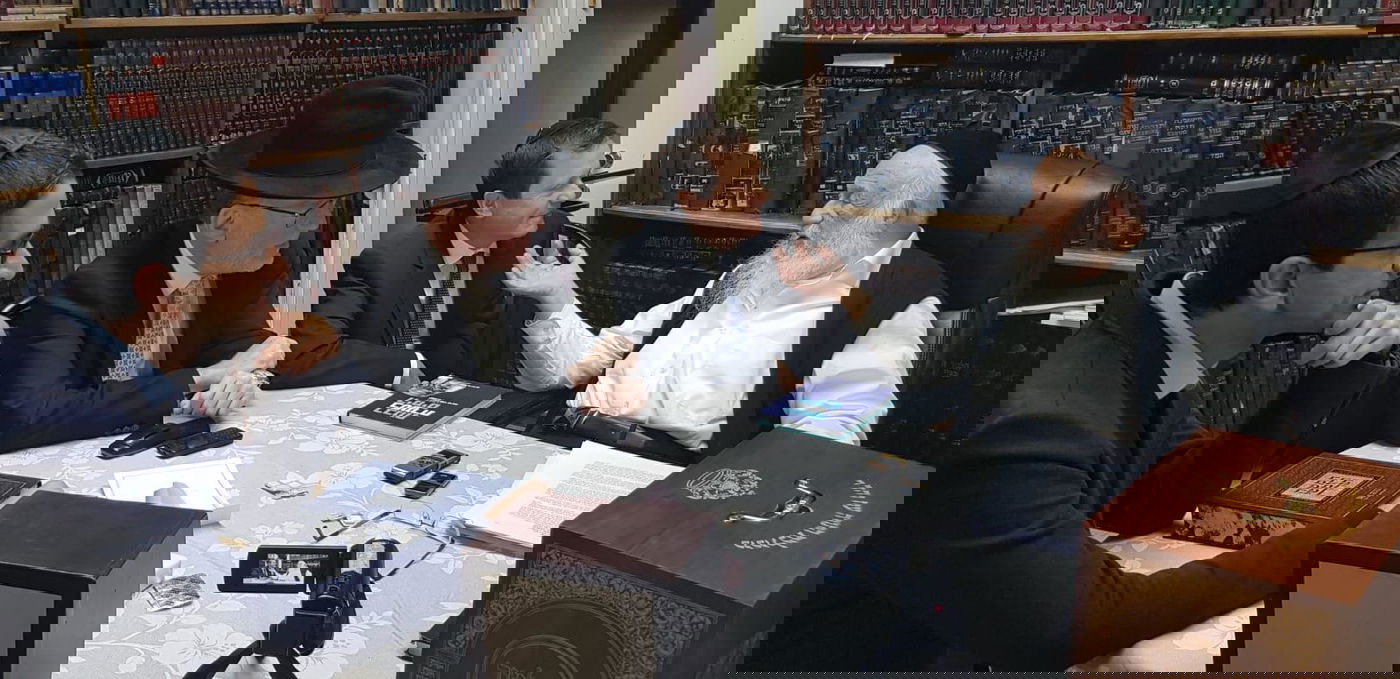 יו"ר הסוכנות היהודית יצחק הרצוג ביקר אצל הגרב"ד פוברסקי