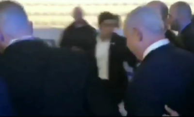 תיעוד: כך הבריחו את נתניהו בזמן האזעקה