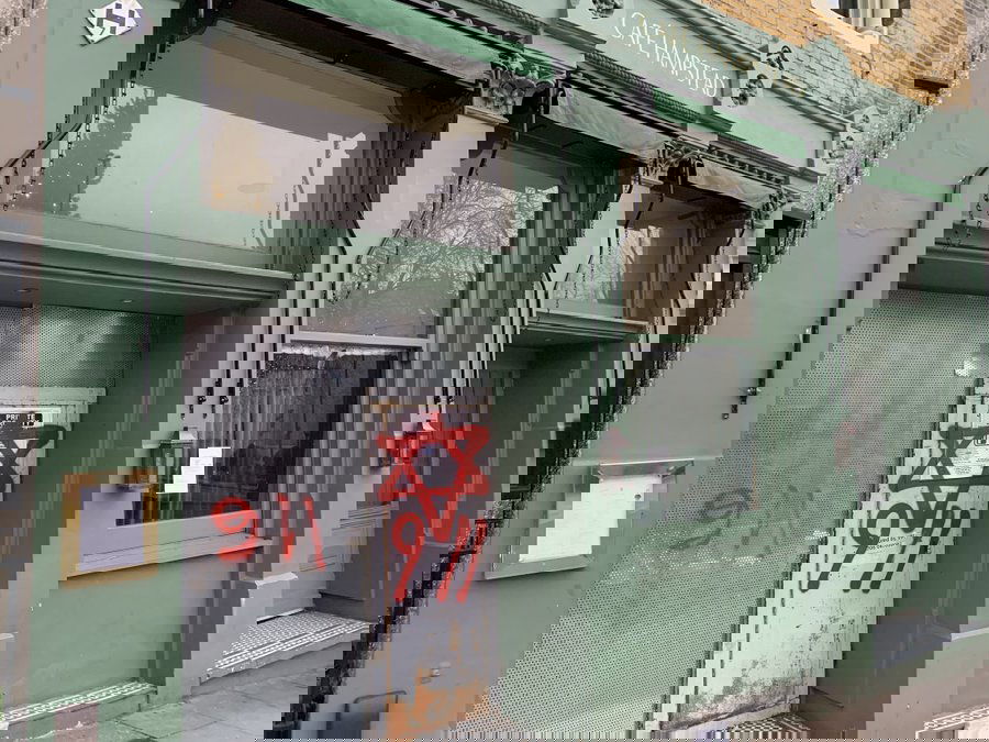 כתובות גרפיטי אנטישמיות רוססו על חנויות יהודיות בלונדון