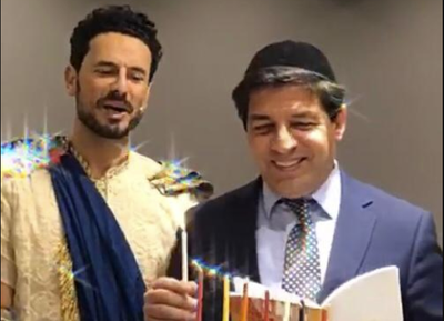 נר שמיני של חנוכה; ההדלקה של הסלבס. צפו