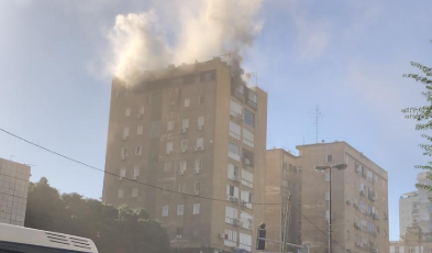 שריפה בבניין רב קומות ברמת גן; 14 חולצו, 8 נפצעו
