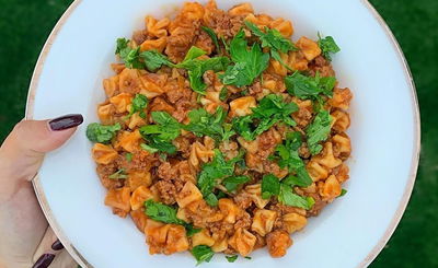 קונכיות פתיתים ברוטב בולונז - מדריך וידאו