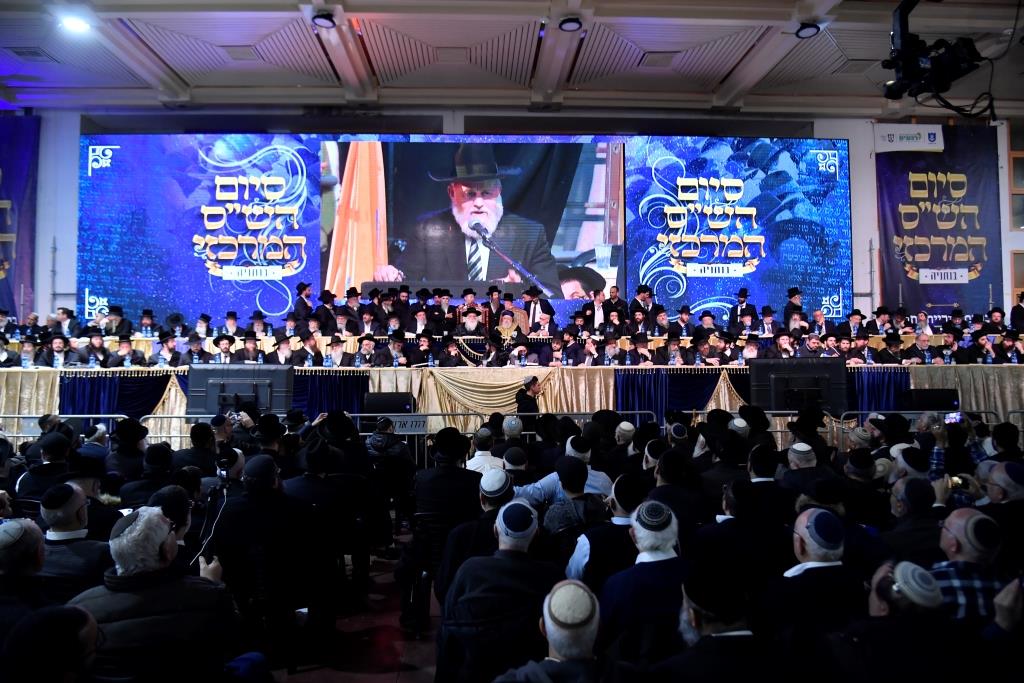 הראשל"צ הגר"י יוסף והאדמו"ר מצאנז ערכו סיום הש"ס