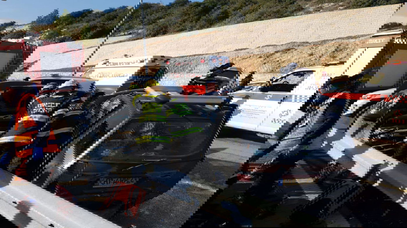 שני פצועים חרדים בתאונה ברמת בית שמש ג'