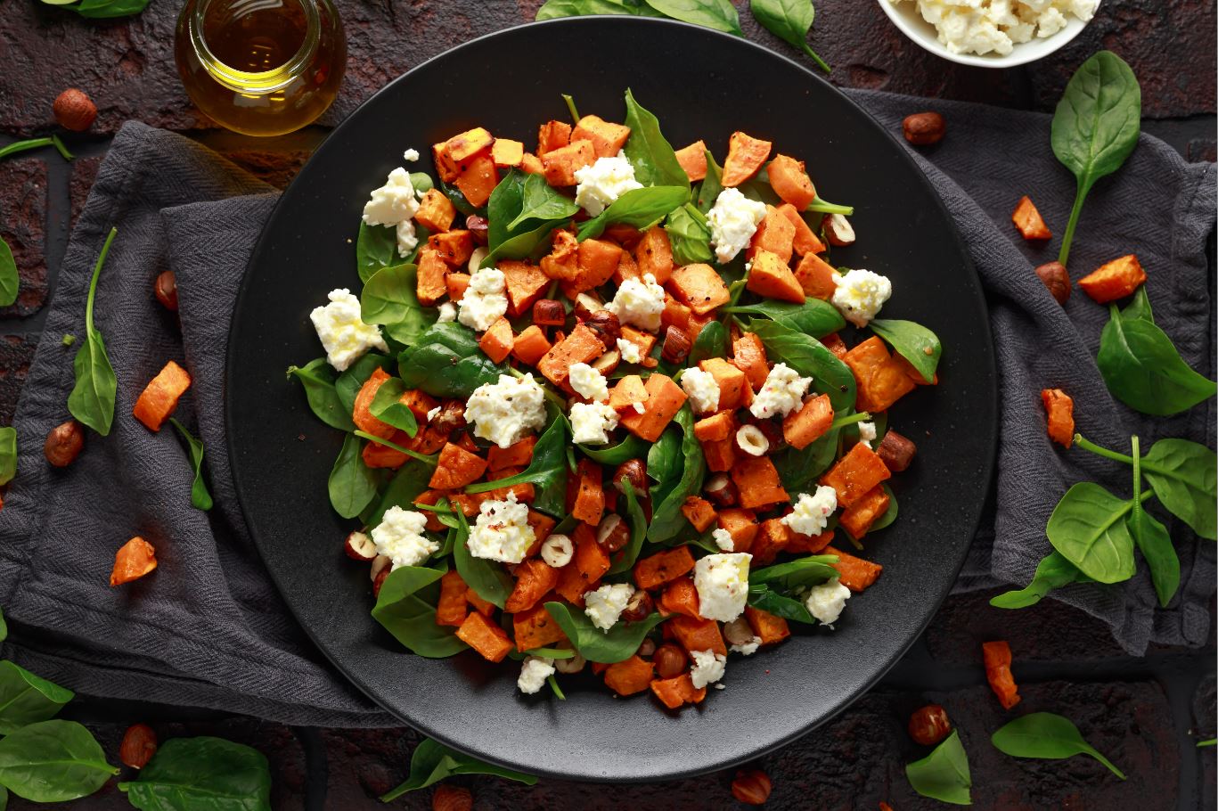 סלט בטטה ופטה עם רוטב ויניגרט - קליל אך עשיר