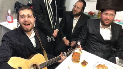 המוזיקאים החסידיים חגגו באירוסי נטע לוין