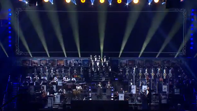 זאנוויל וישראל אדלר עם היצירה של מונה