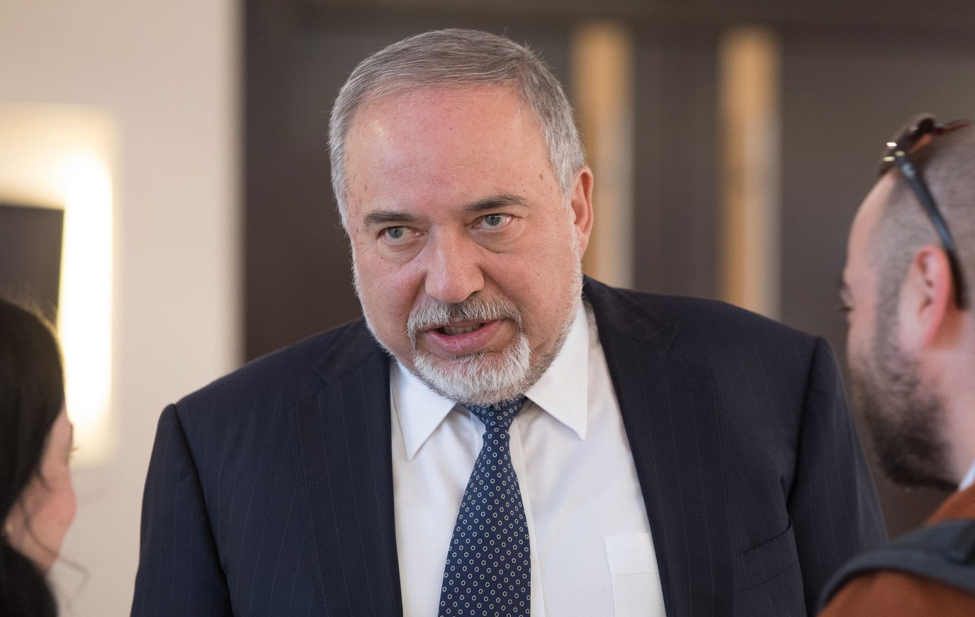 ליברמן בכניסה לכנס 'בשבע', בשנה שעברה