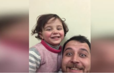 סורי לימד את בתו לצחוק בהפצצות: "מקווה שיסתיים"