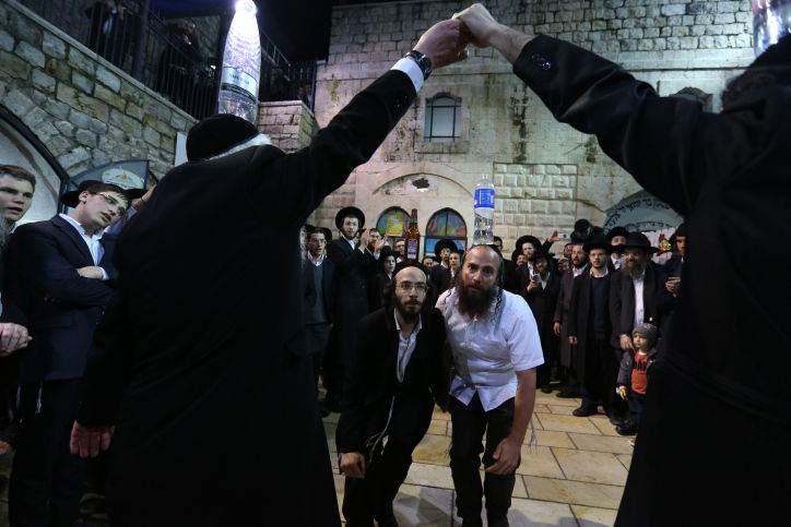 מאות השתתפו בהילולת משה רבינו במירון