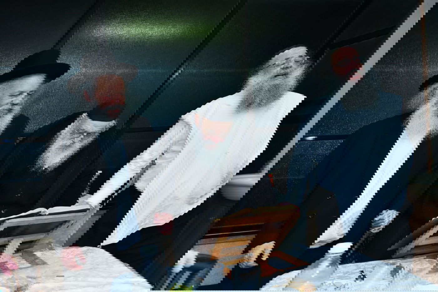 רגע נדיר: הגר"מ גריינמן שמח עם הנינה. צפו