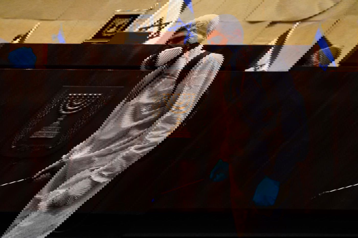 חיטוי מליאת הכנסת, אמש