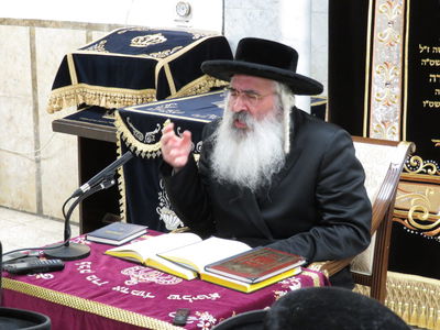 האדמו"ר מדושינסקיא נושא דברים אמש