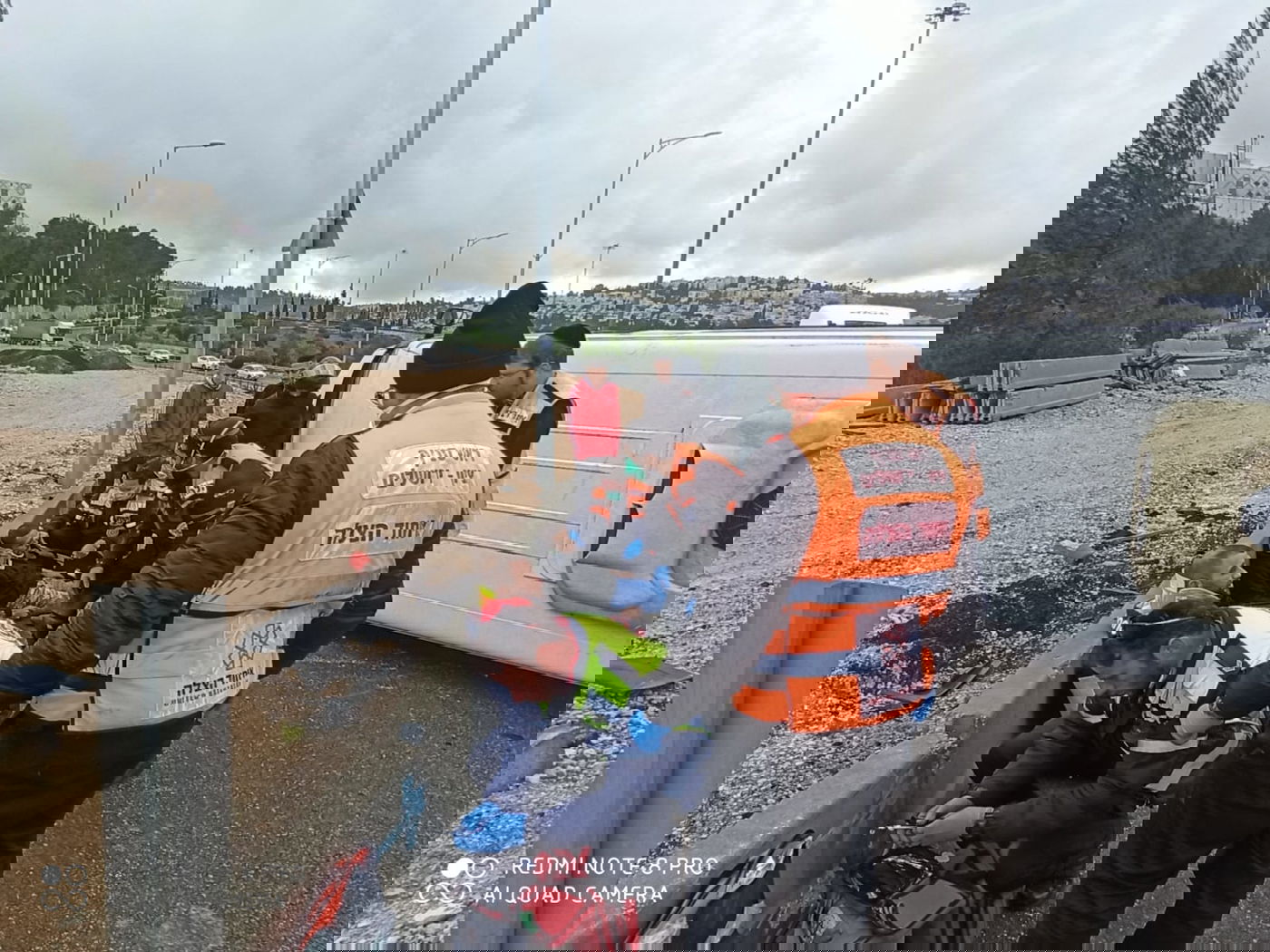 כביש 9: רכב התהפך בכניסה לרמת שלמה