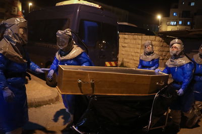 הלווית חולה קורונה. ארכיון