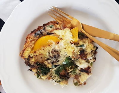 פריטטה עם תפוחי אדמה וירקות