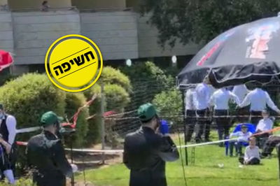 חולים מבלים בחצר 'מלונית'