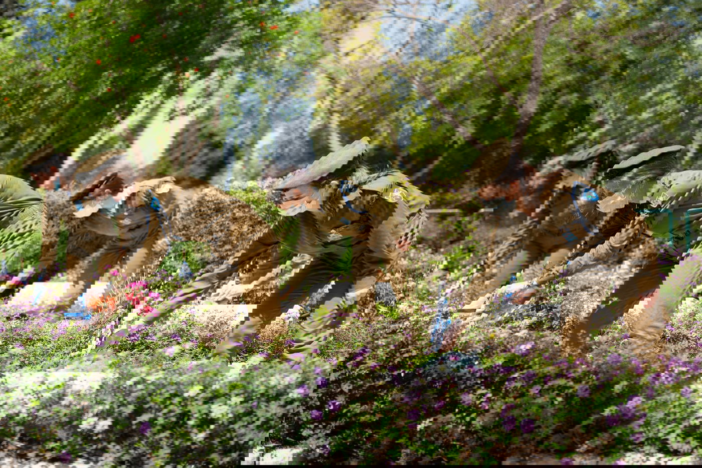 החיילים הניחו זר, דגל ונר נשמה על הקברים