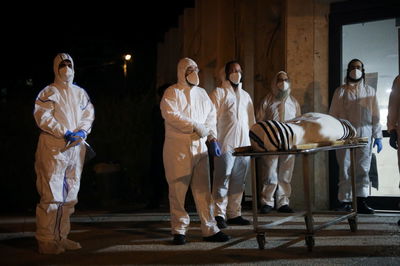 הלווית הרב הבר ז"ל שנדבק ב'קורונה'