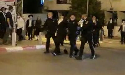 מהומה בלב בני ברק; שני מתפרעים נעצרו