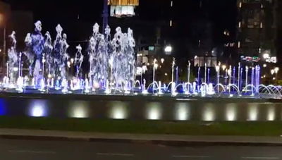 מרהיב: בסרביה האירו את המבנים בצבעי דגל ישראל