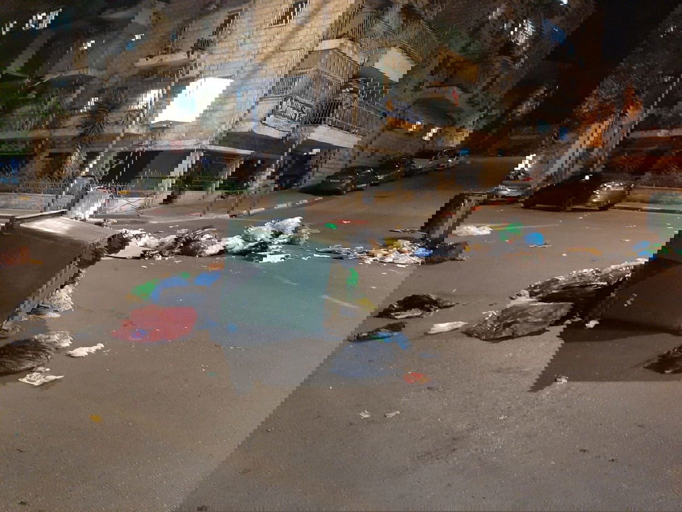 תיעוד הפוגרום בליל שבת. צולם במוצאי השבת