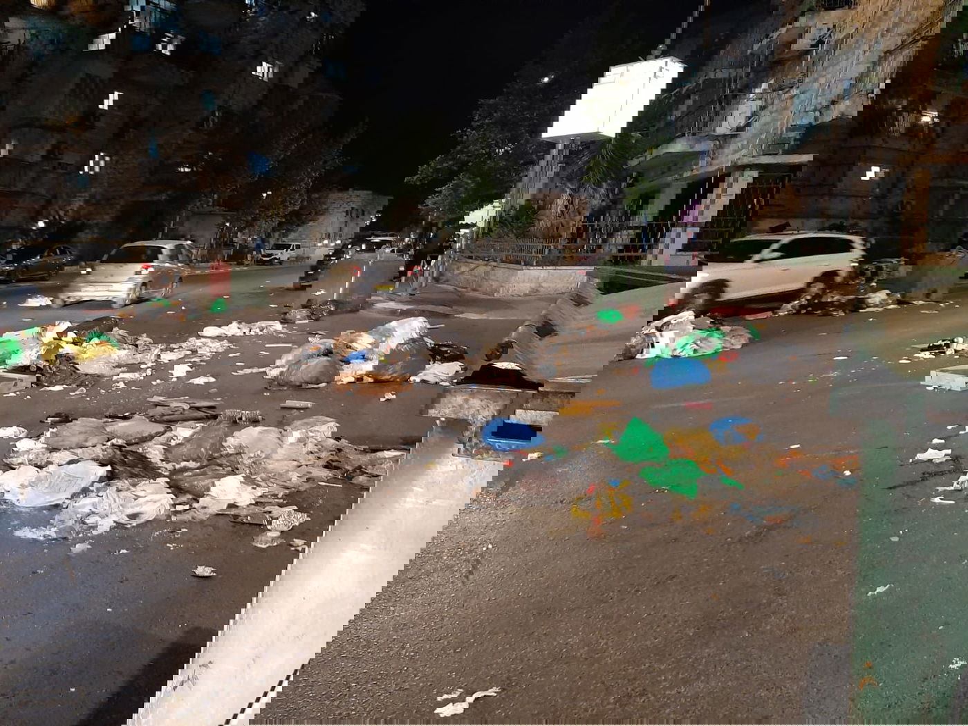 תיעוד הפוגרום בליל שבת. צולם במוצאי השבת