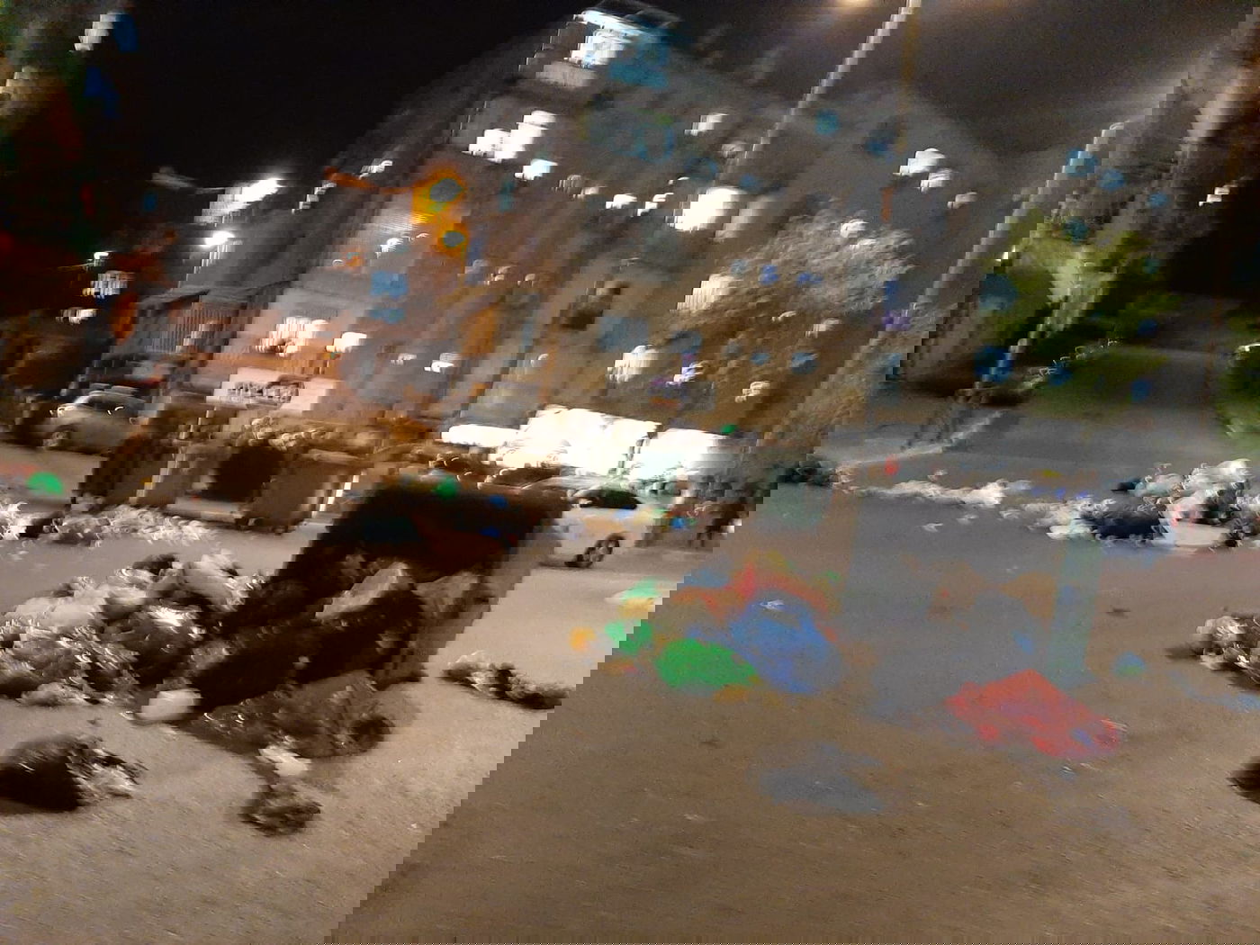 תיעוד הפוגרום בליל שבת. צולם במוצאי השבת