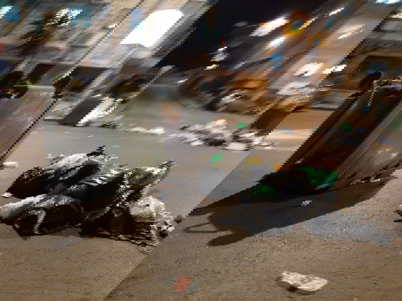 תיעוד הפוגרום בליל שבת. צולם במוצאי השבת