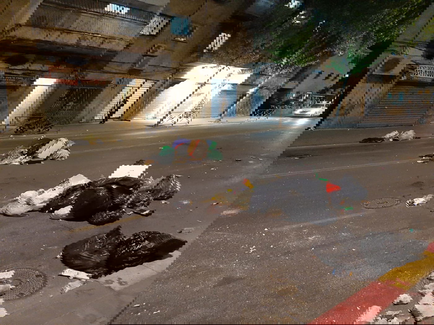 תיעוד הפוגרום בליל שבת. צולם במוצאי השבת