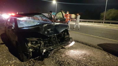 אחד הרכבים בתאונה