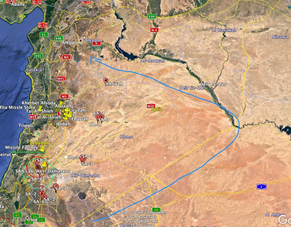 היכן שישראל תקפה הערב, בסוריה