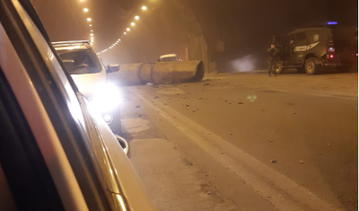 המאוורר נפל; כביש המנהרות נחסם לתנועה